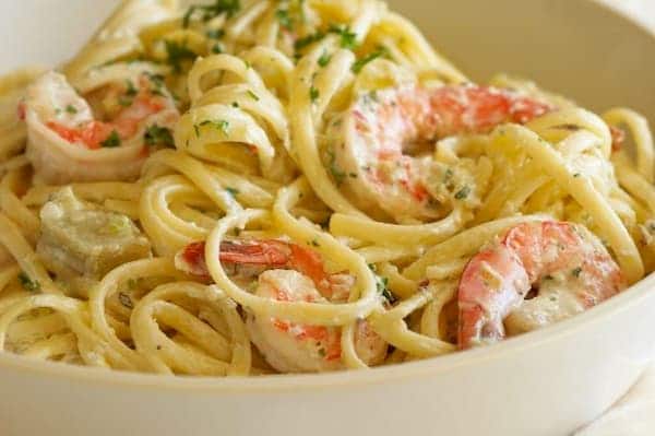Espagueti con camarones, Receta Casera muy Fácil de Preparar.