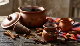 Café de olla Caf� de olla servido en jarritos de barro con canela y piloncillo